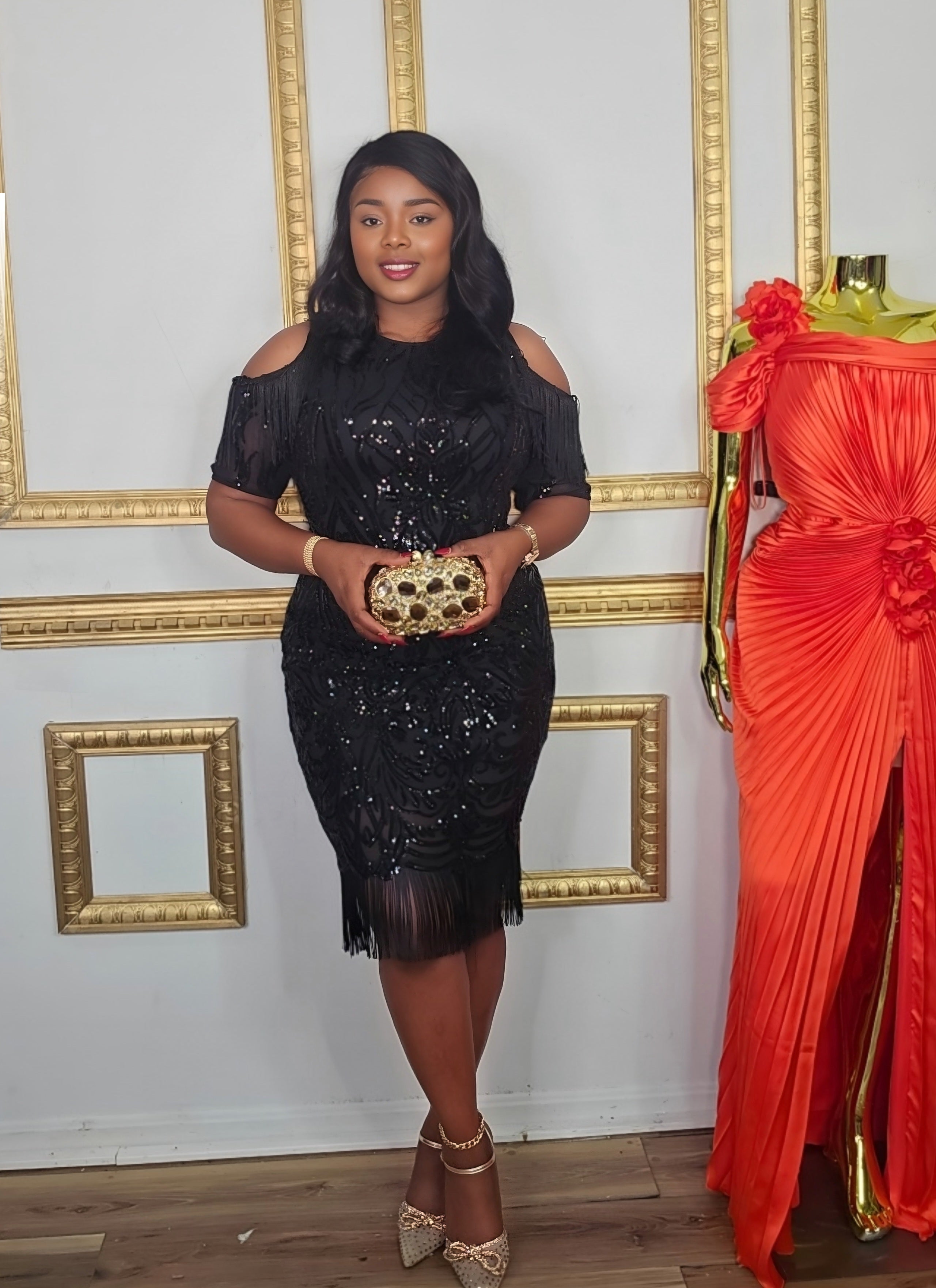 Lola's Black Sequin Dress