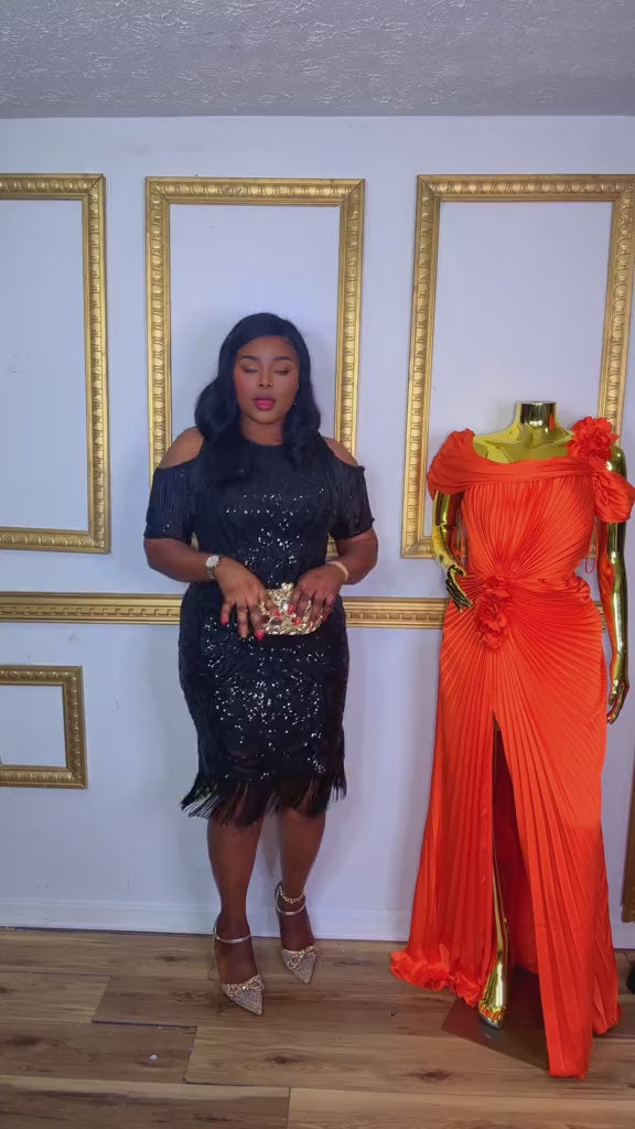 Lola's Black Sequin Dress